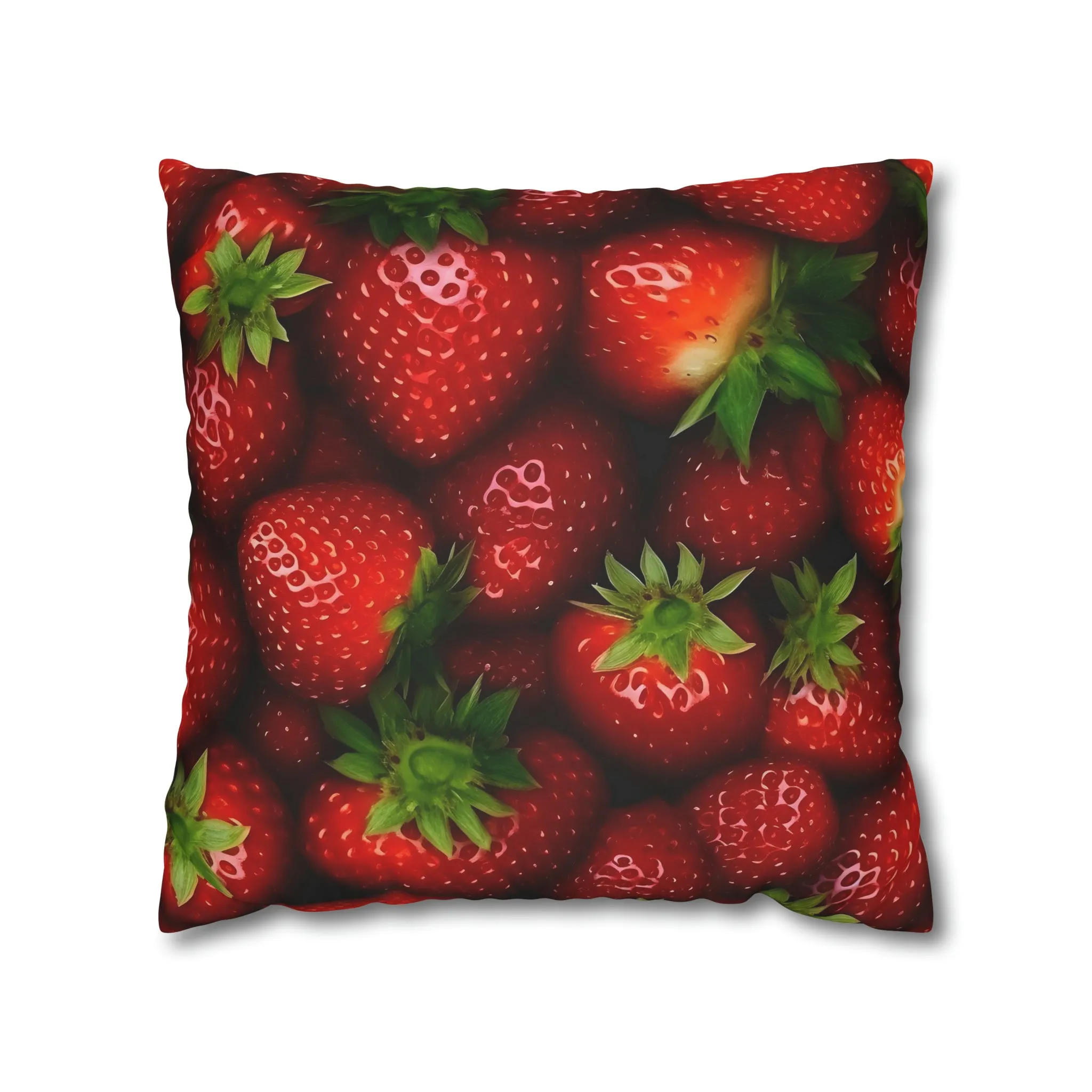 Strawberry Spun Polyester Pillowcase