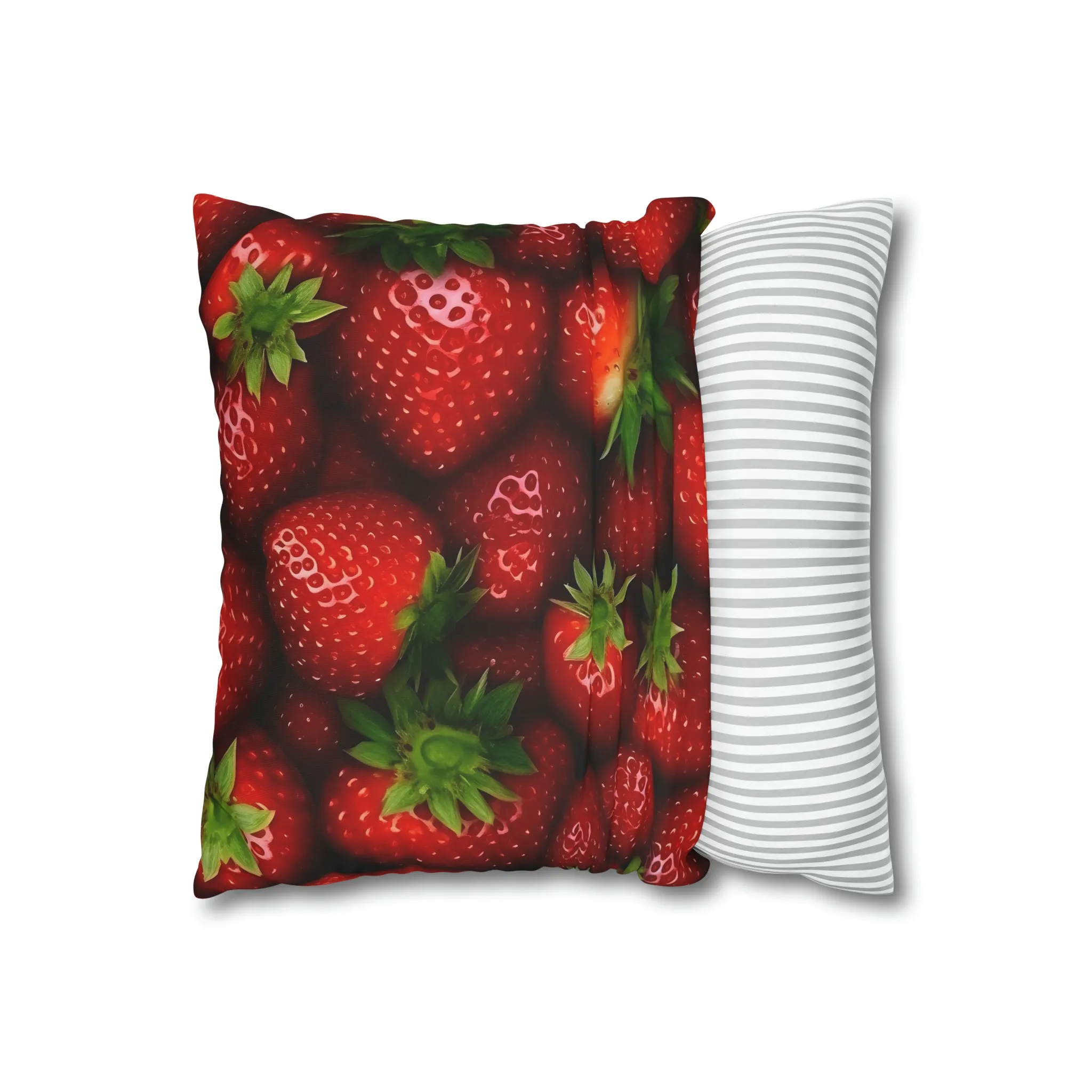 Strawberry Spun Polyester Pillowcase