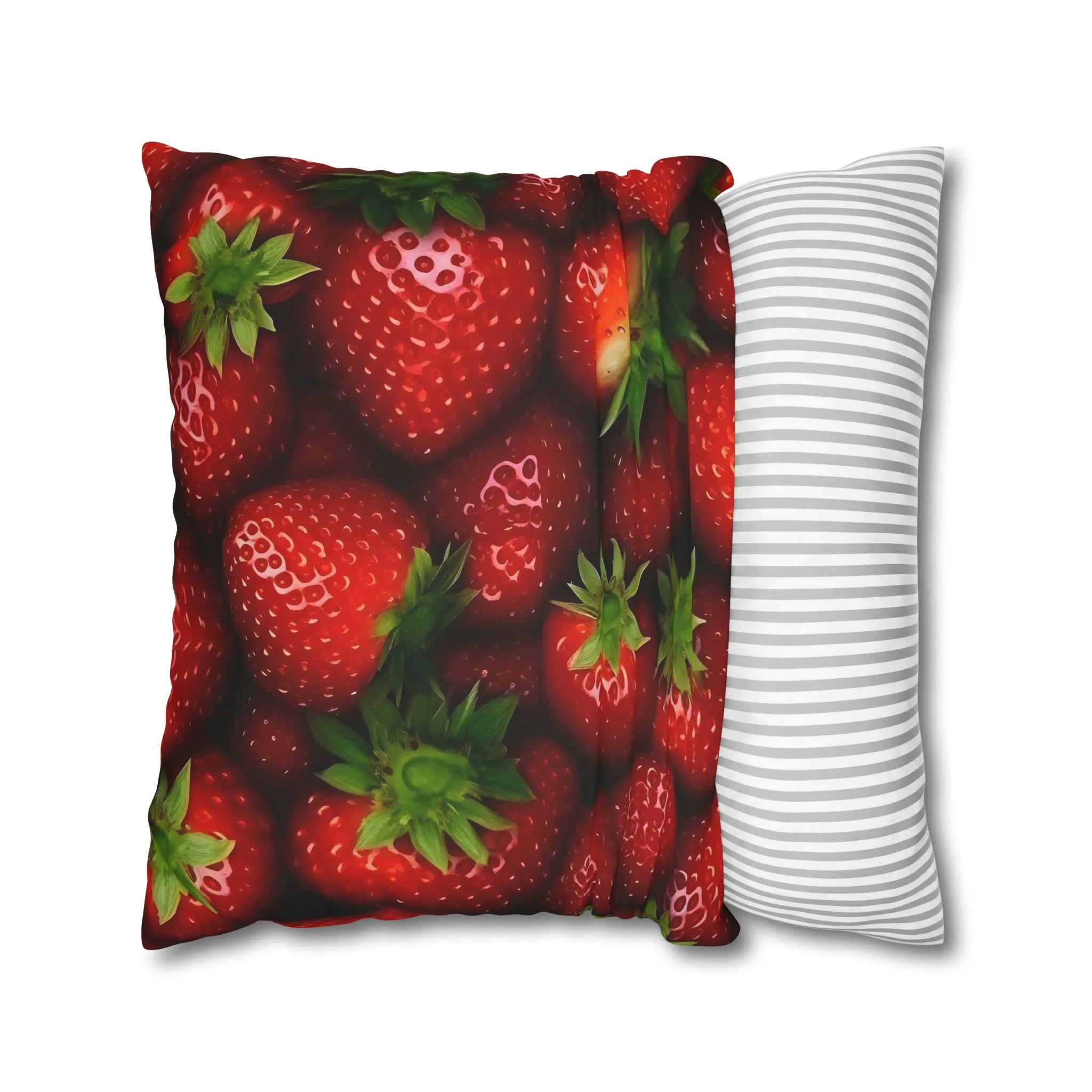 Strawberry Spun Polyester Pillowcase