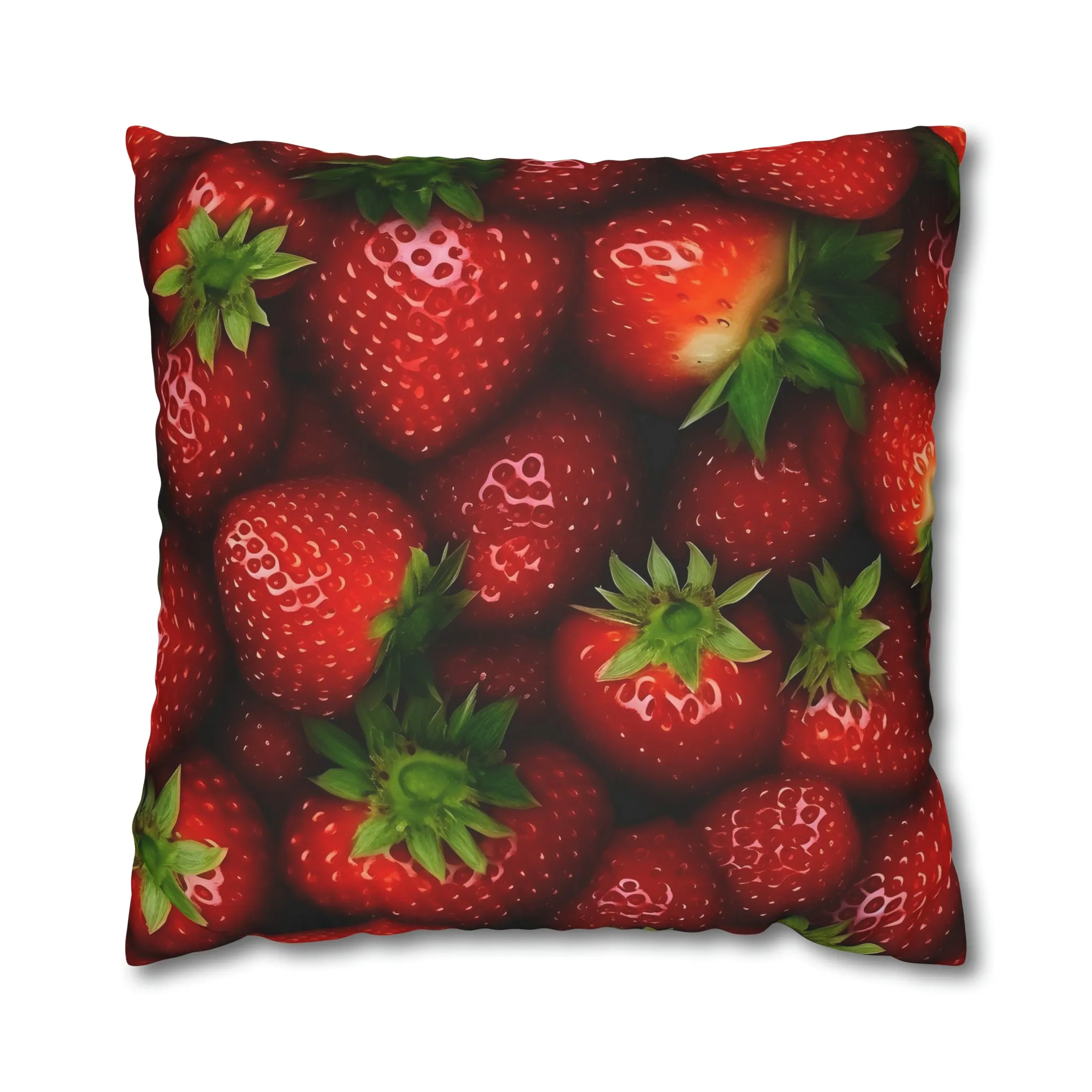 Strawberry Spun Polyester Pillowcase