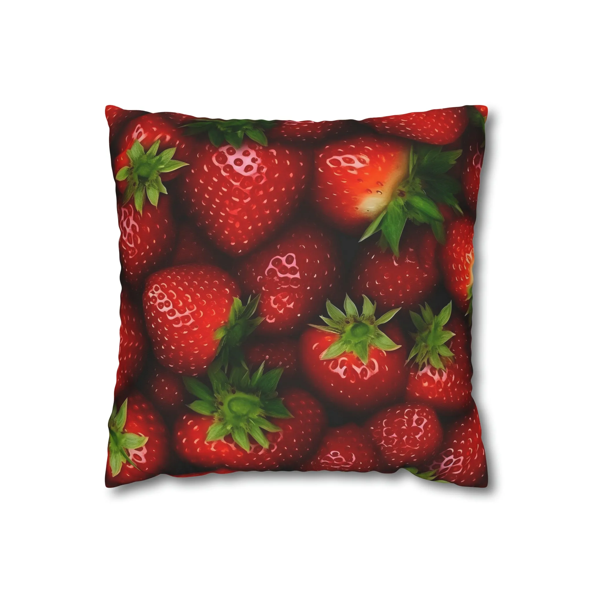 Strawberry Spun Polyester Pillowcase