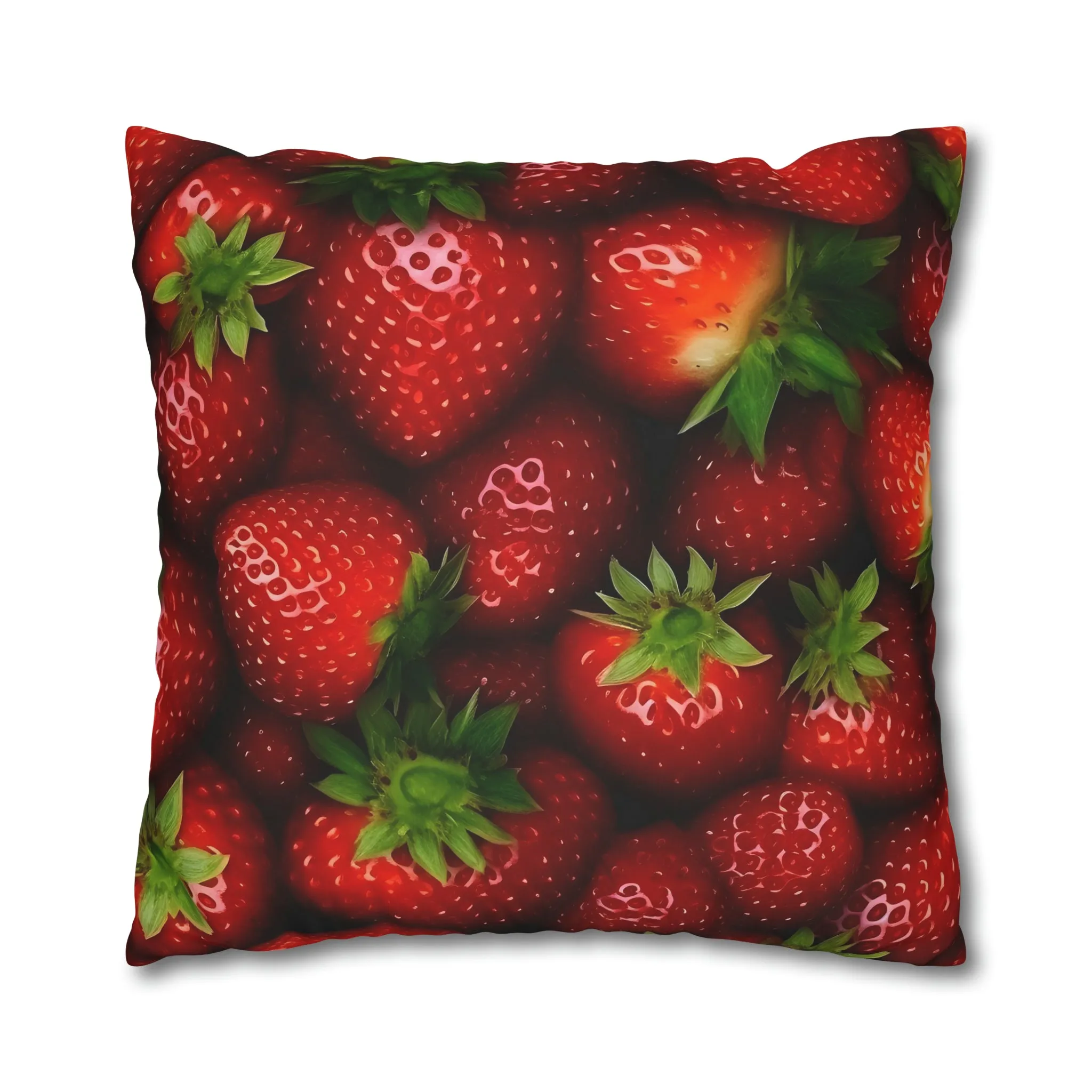 Strawberry Spun Polyester Pillowcase