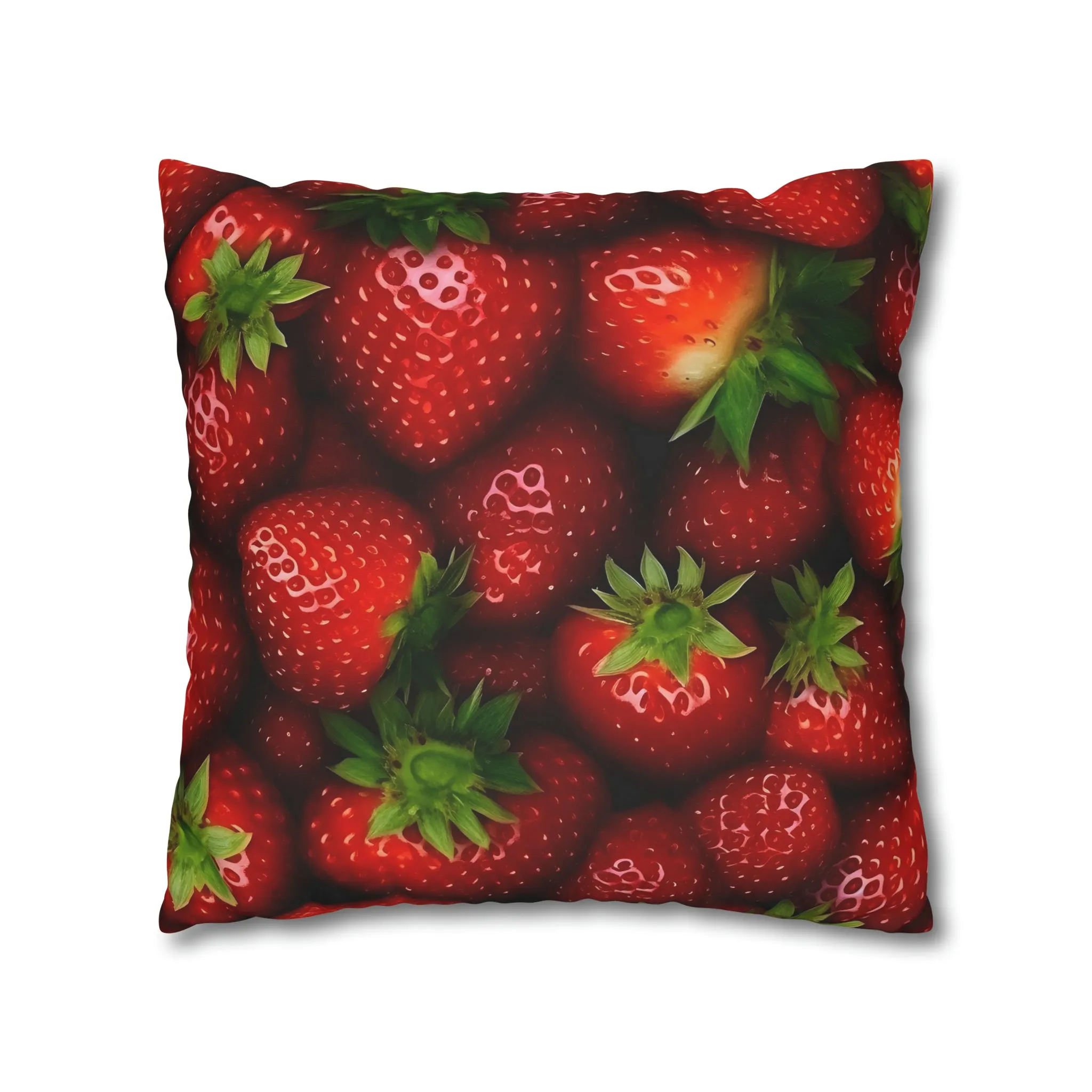 Strawberry Spun Polyester Pillowcase