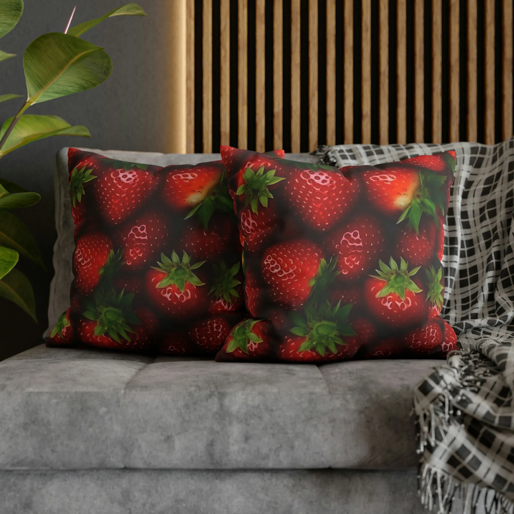 Strawberry Spun Polyester Pillowcase