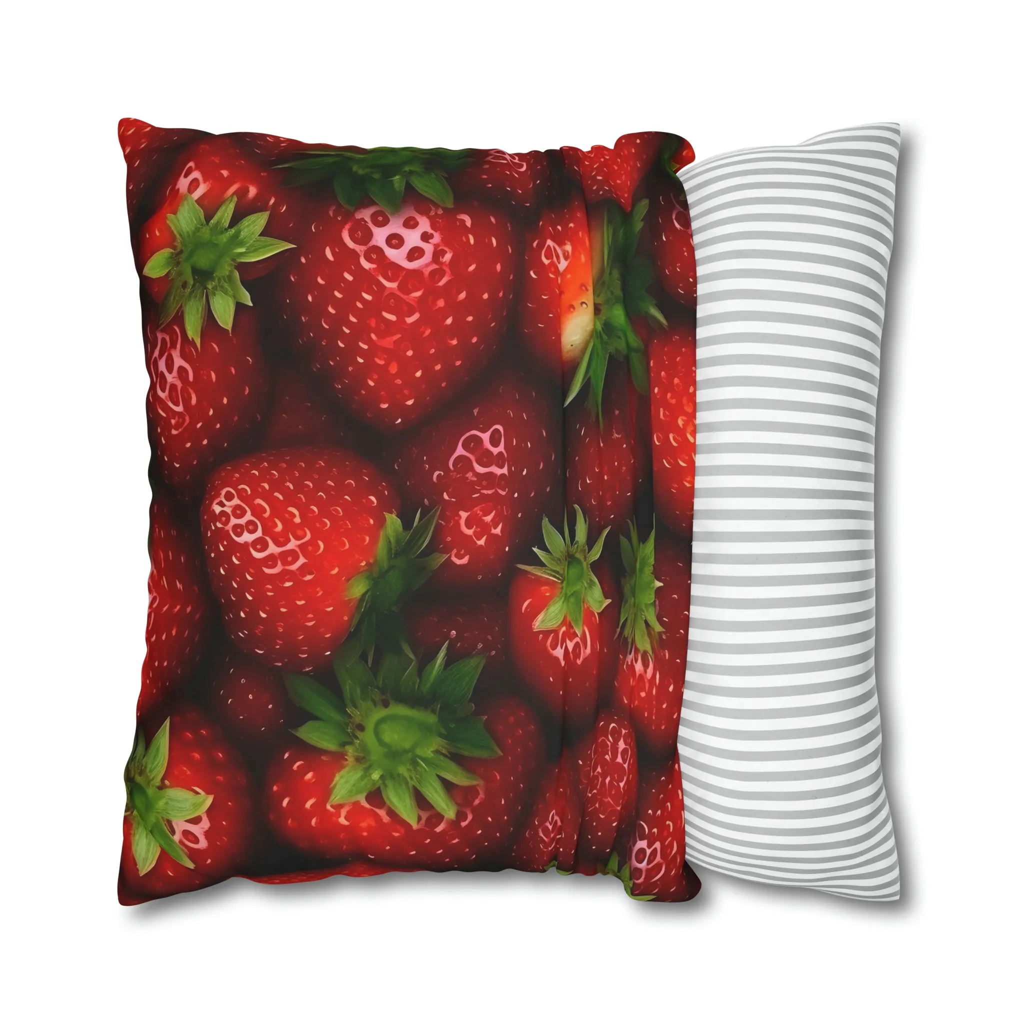 Strawberry Spun Polyester Pillowcase