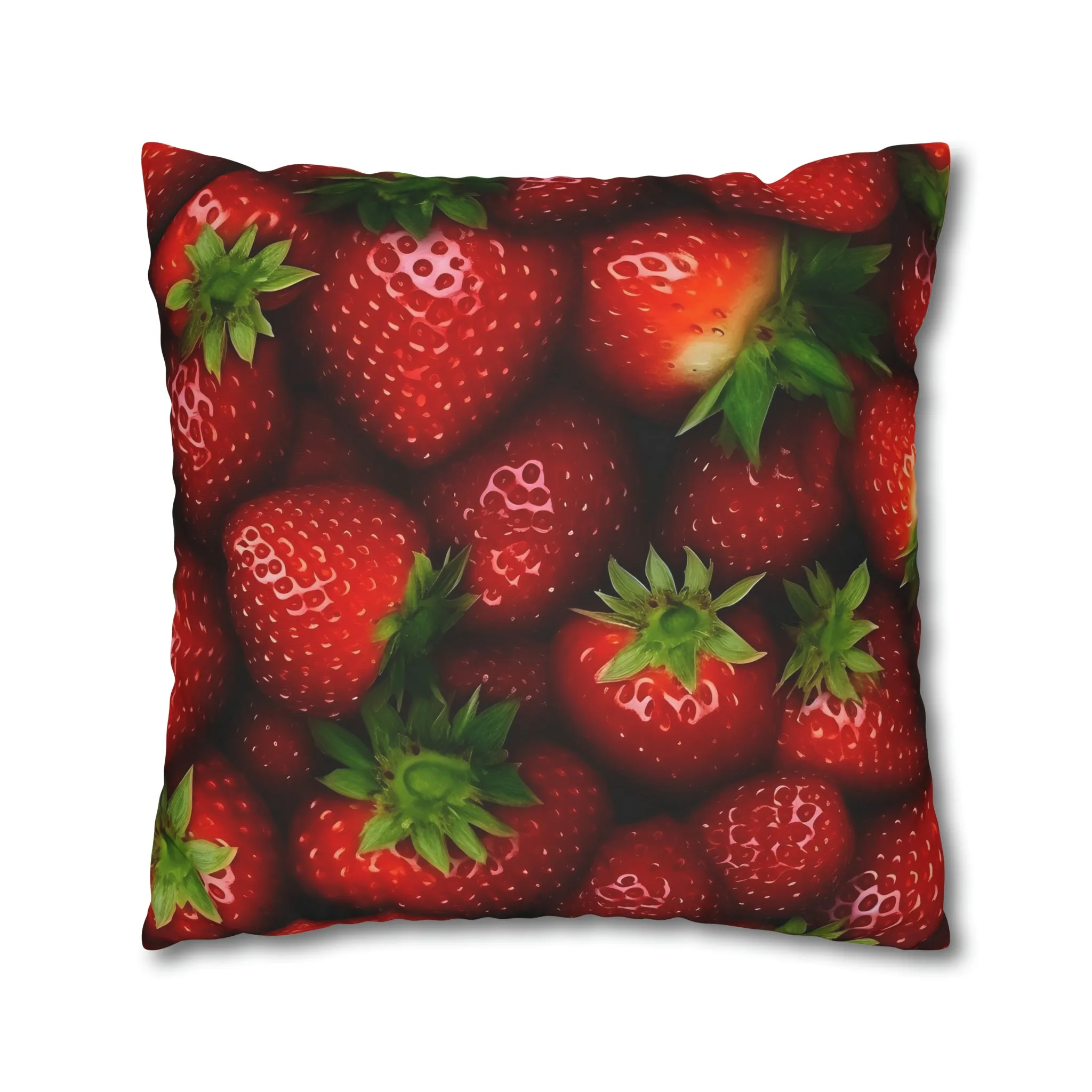 Strawberry Spun Polyester Pillowcase