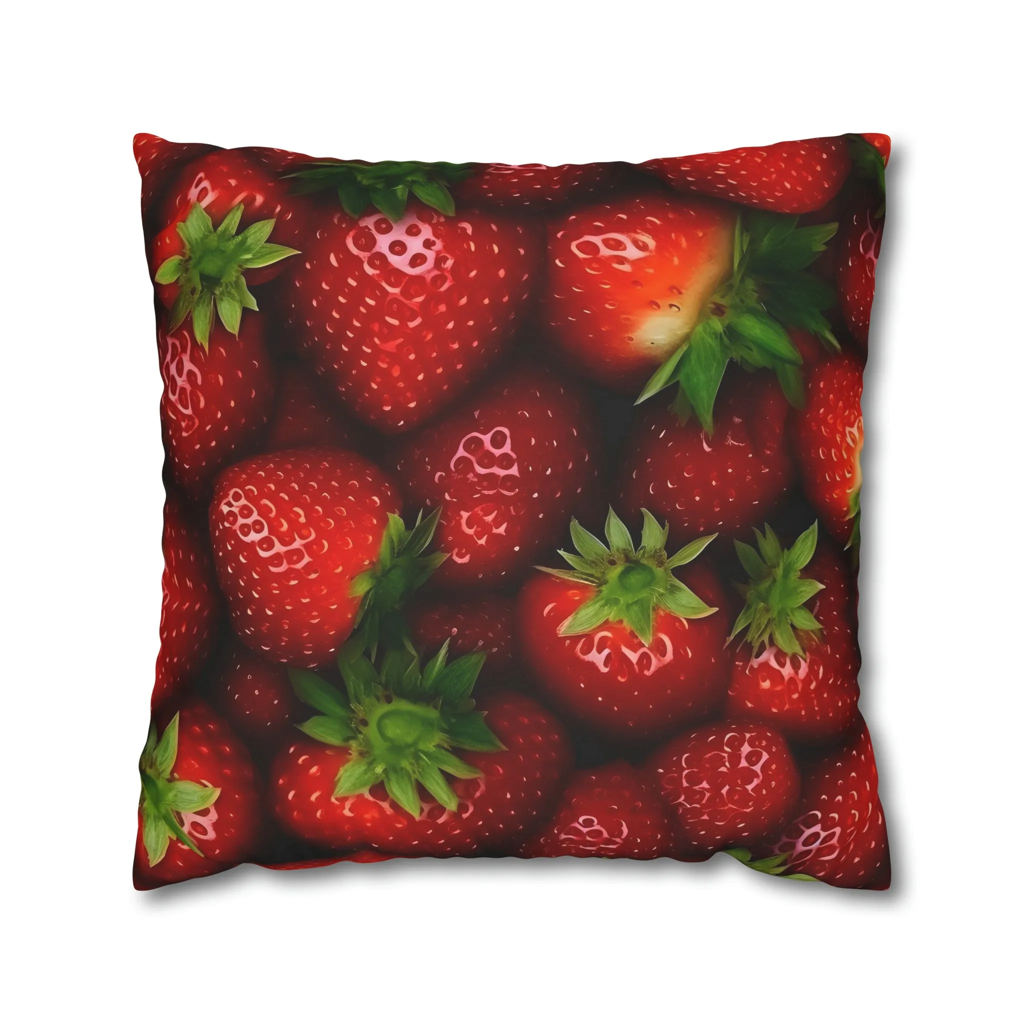 Strawberry Spun Polyester Pillowcase