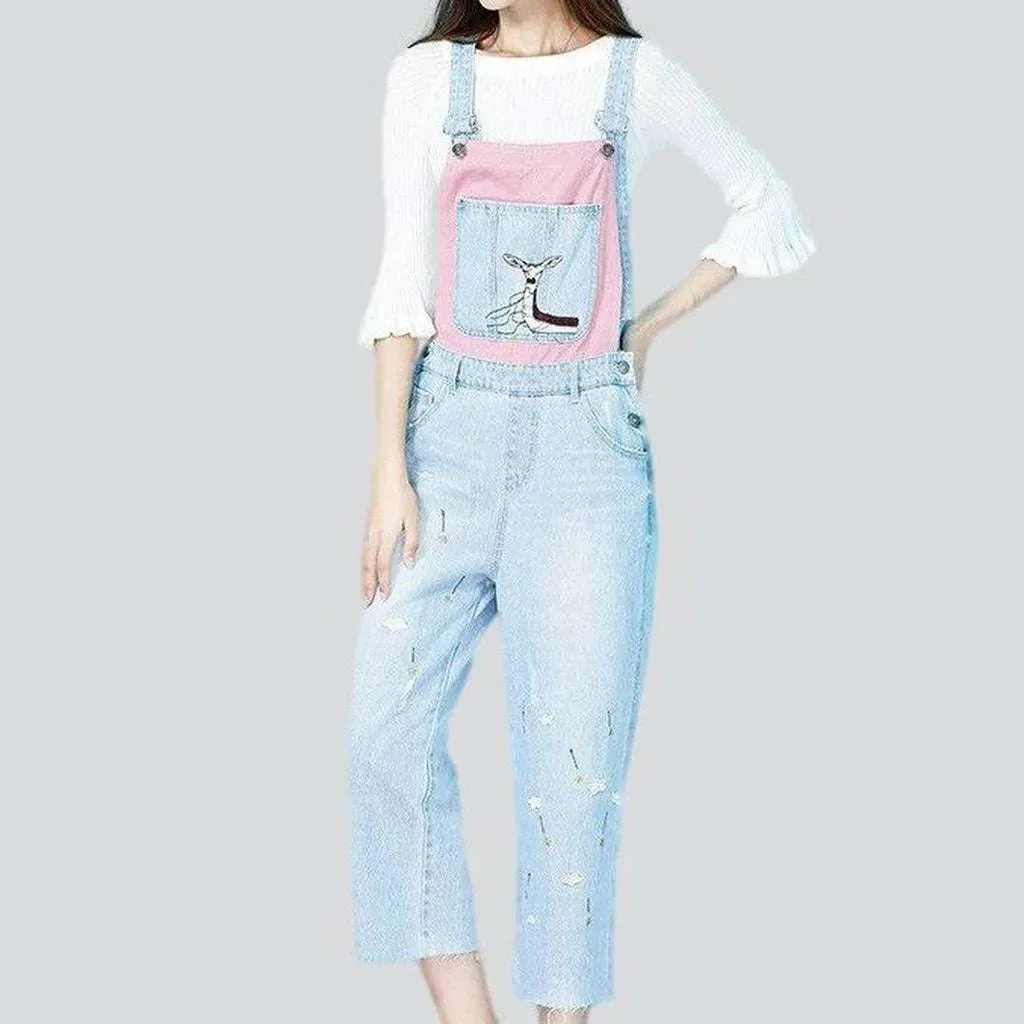 Street denim dungaree for ladies