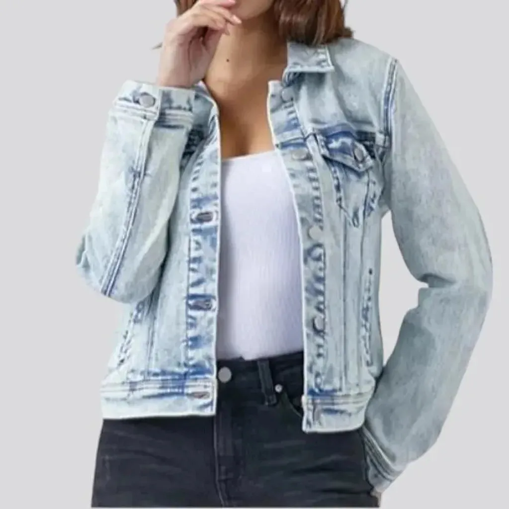 Street vintage denim jacket for women