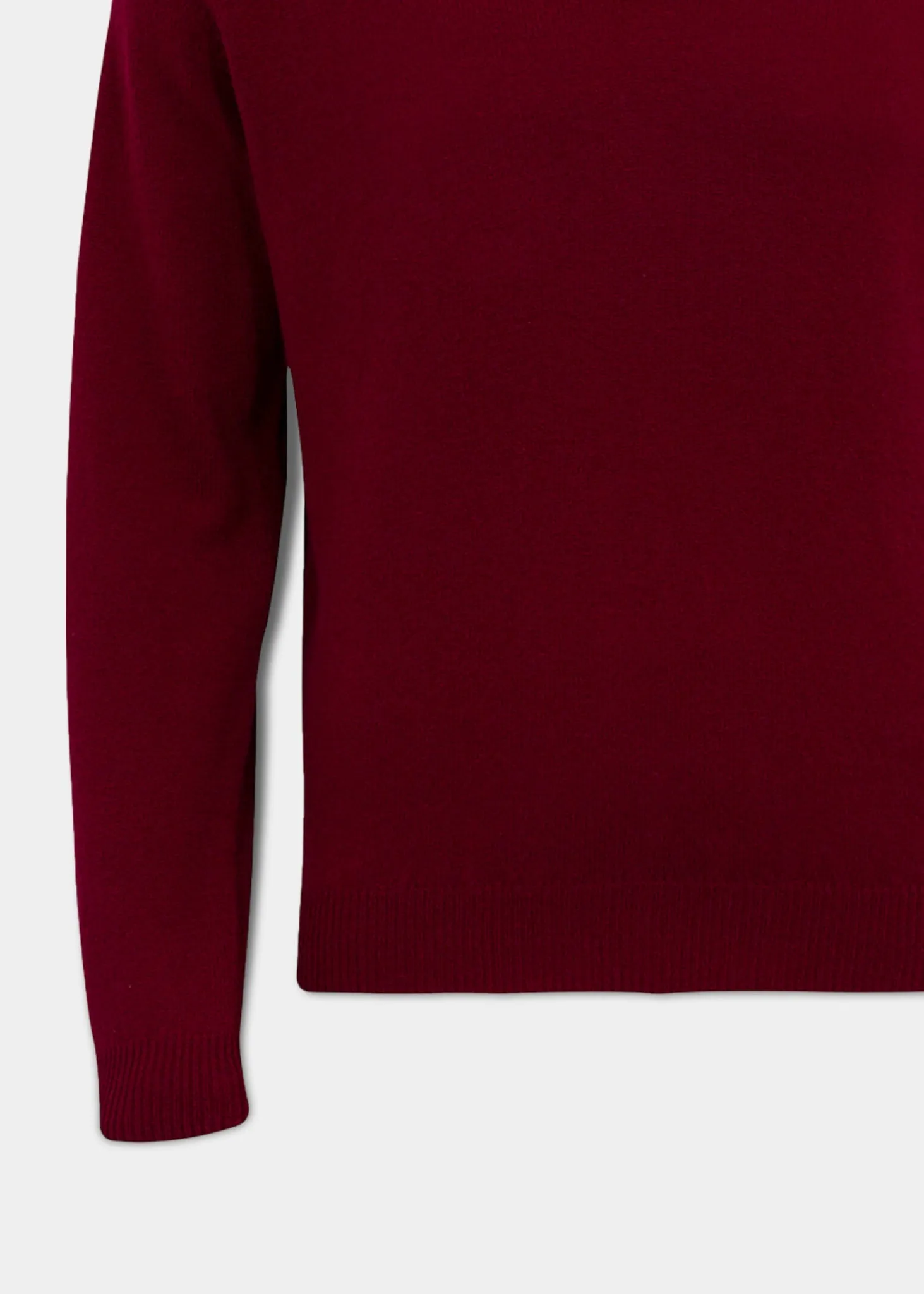 Streetly Men's V Neck Jumper In Bordeaux - Classic Fit