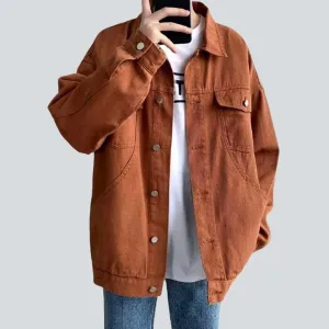 Streetwear oversized men's denim jacket