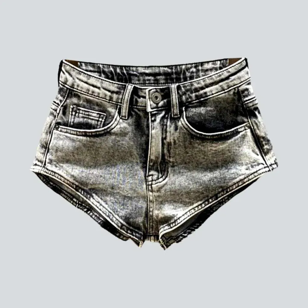 Streetwear vintage women's denim shorts