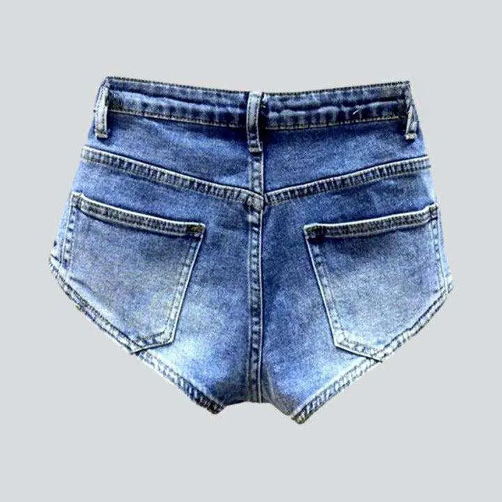 Streetwear vintage women's denim shorts