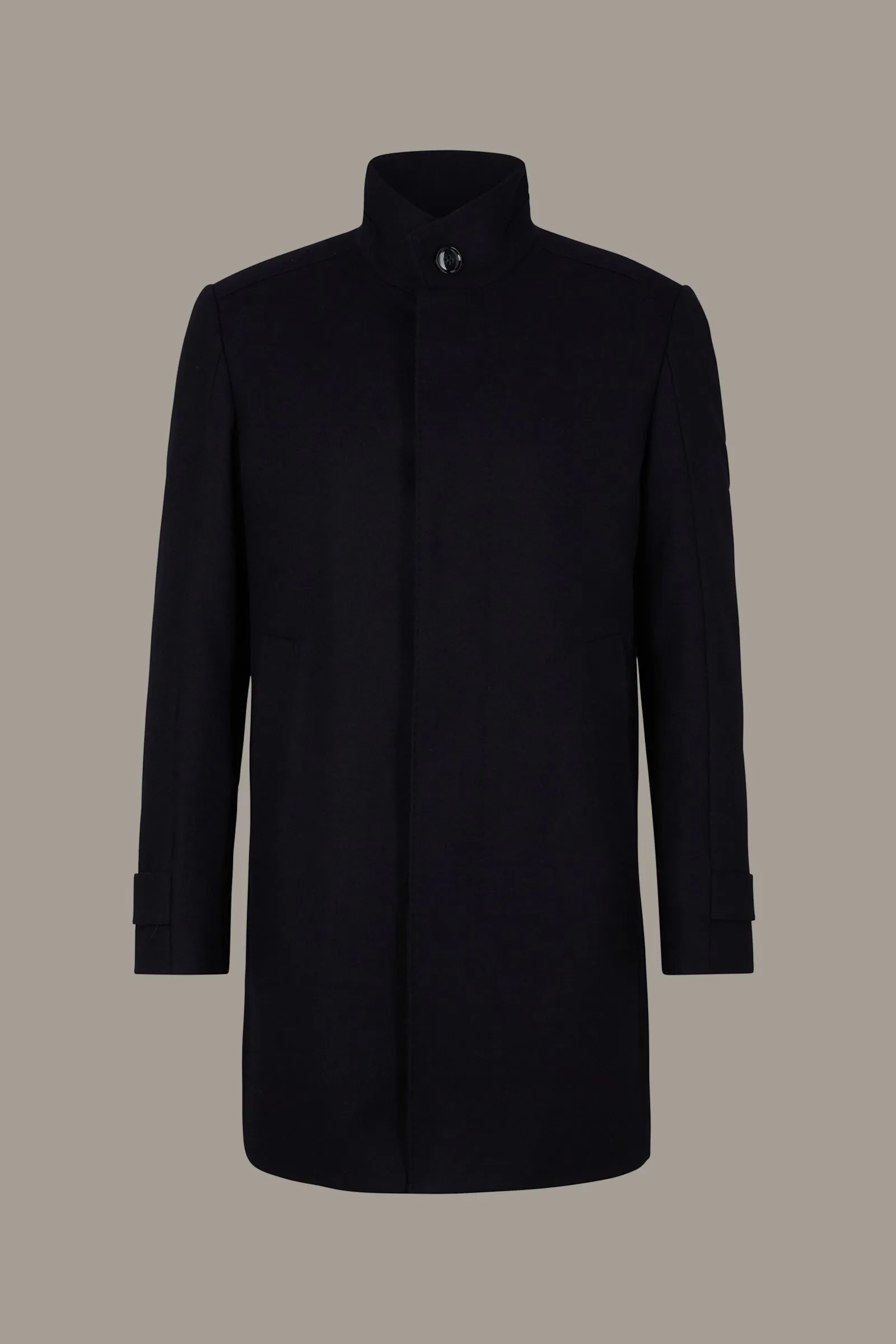 Strellson - Wool Cashmere Coat New Broadway, Navy (Size 44 Only)