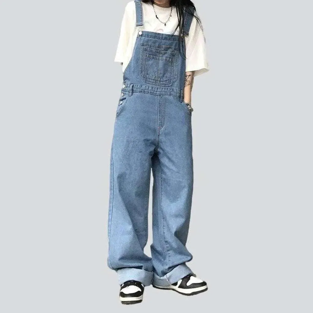 Stretchable women's jean overall