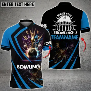 Strike King Bowling Multicolor Option Customized Name 3D Shirt, Perfect Gift for Bowling Lover