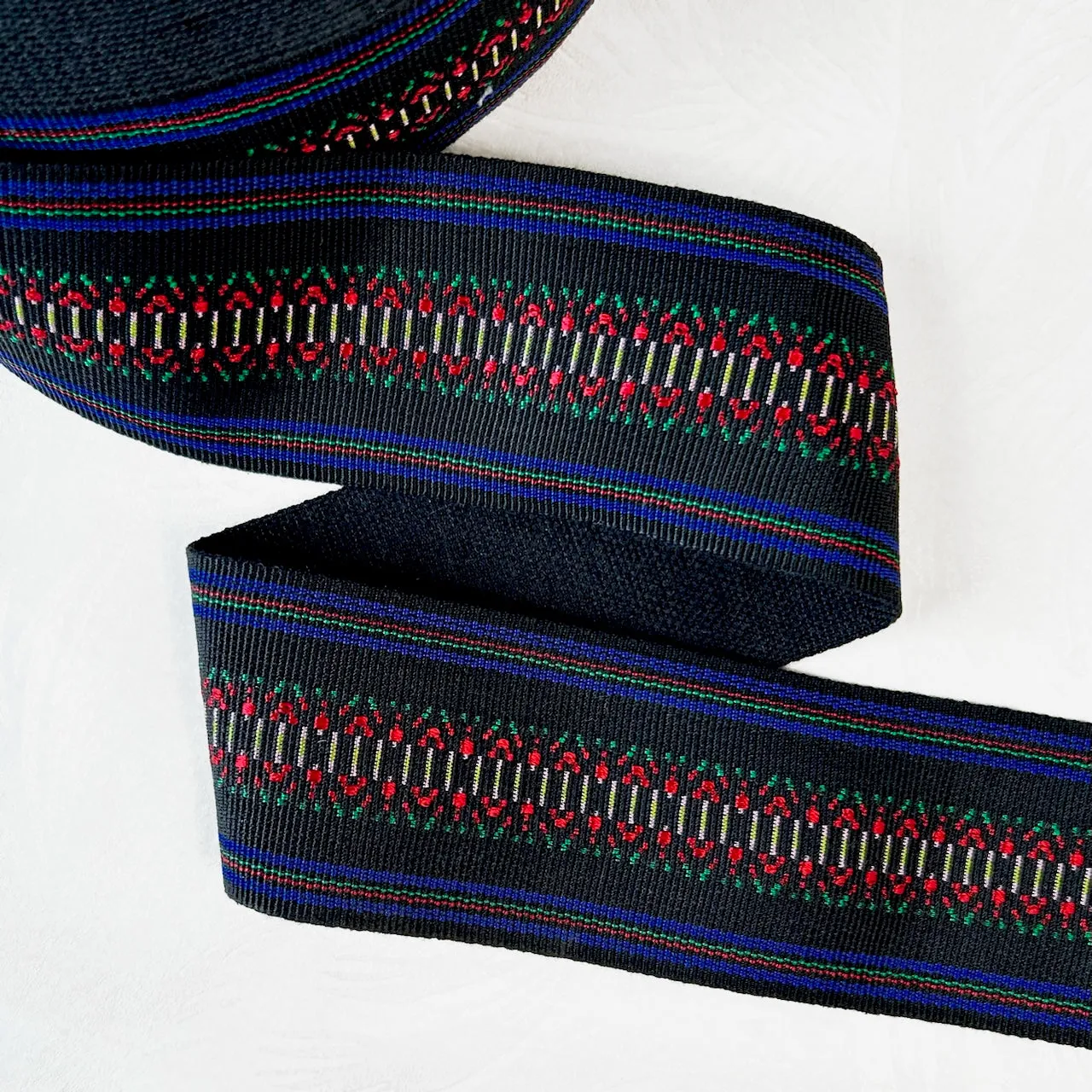 Stripe and Dash Rayon Webbing - Multiple Colorways