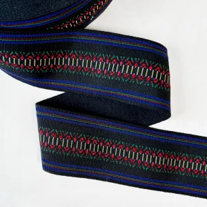 Stripe and Dash Rayon Webbing - Multiple Colorways