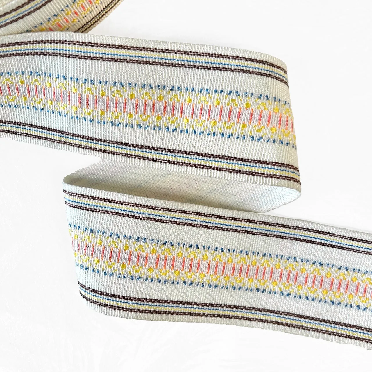 Stripe and Dash Rayon Webbing - Multiple Colorways