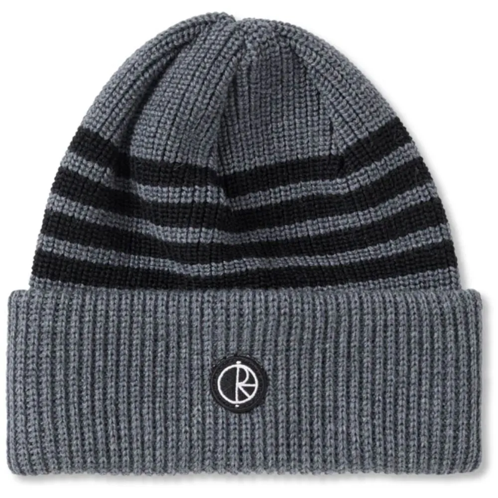 Stripe Merino Beanie Grey