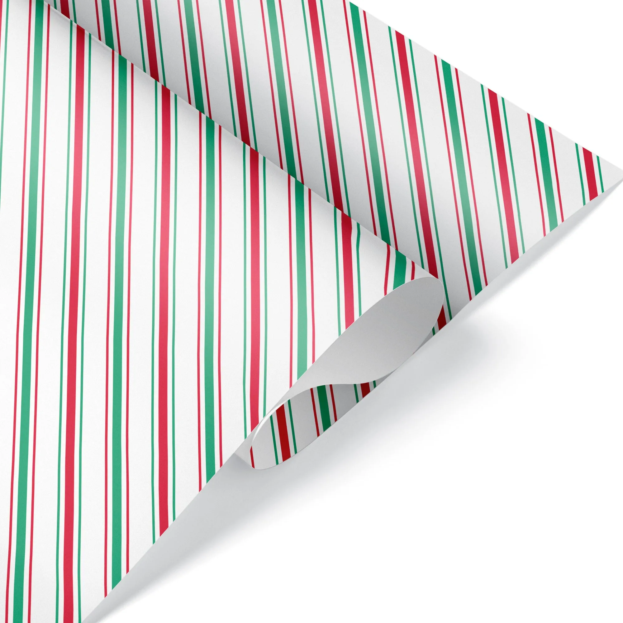 Stripe Wrapping Paper - RED & BRIGHT GREEN