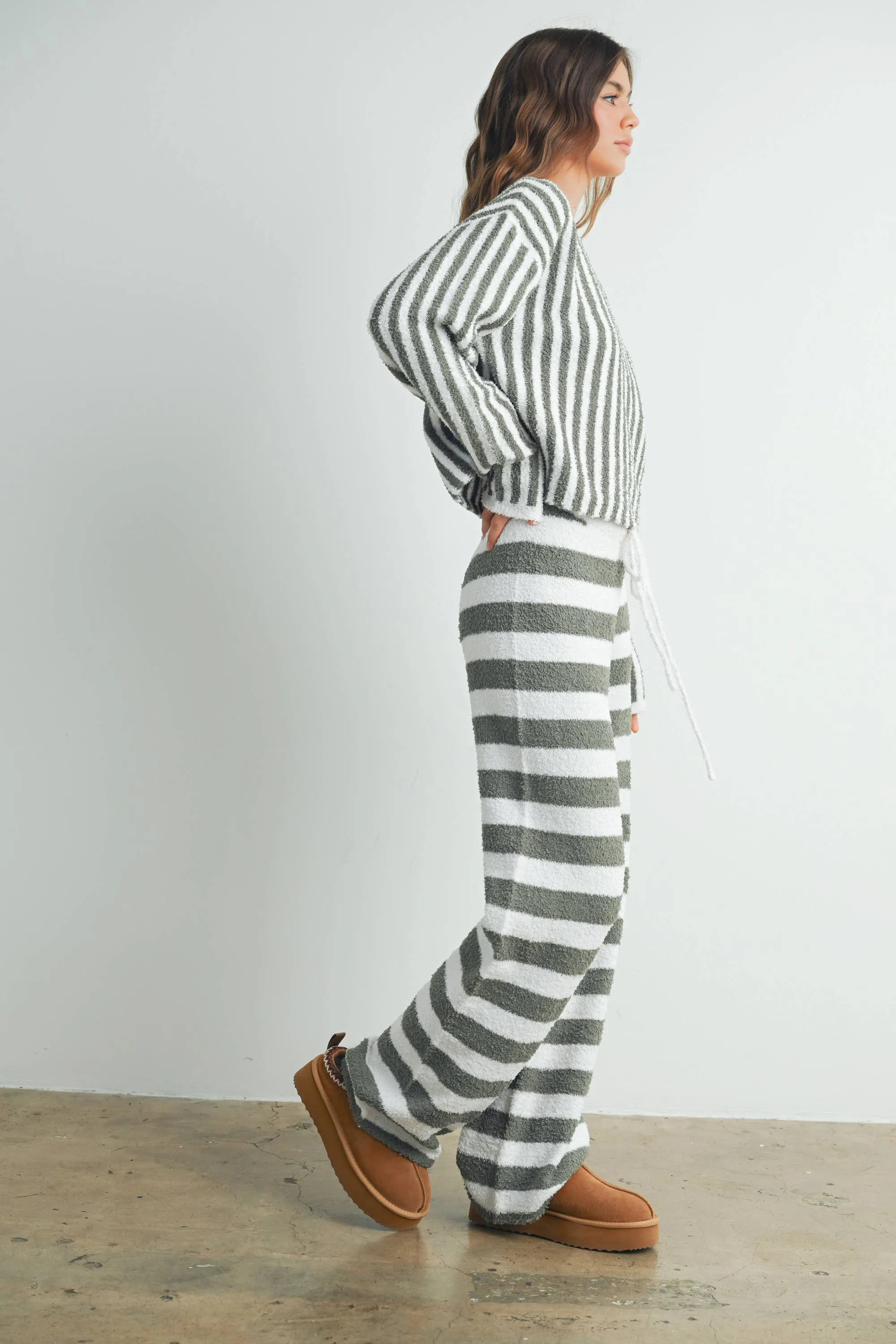 STRIPED DRAWSTRING PANTS