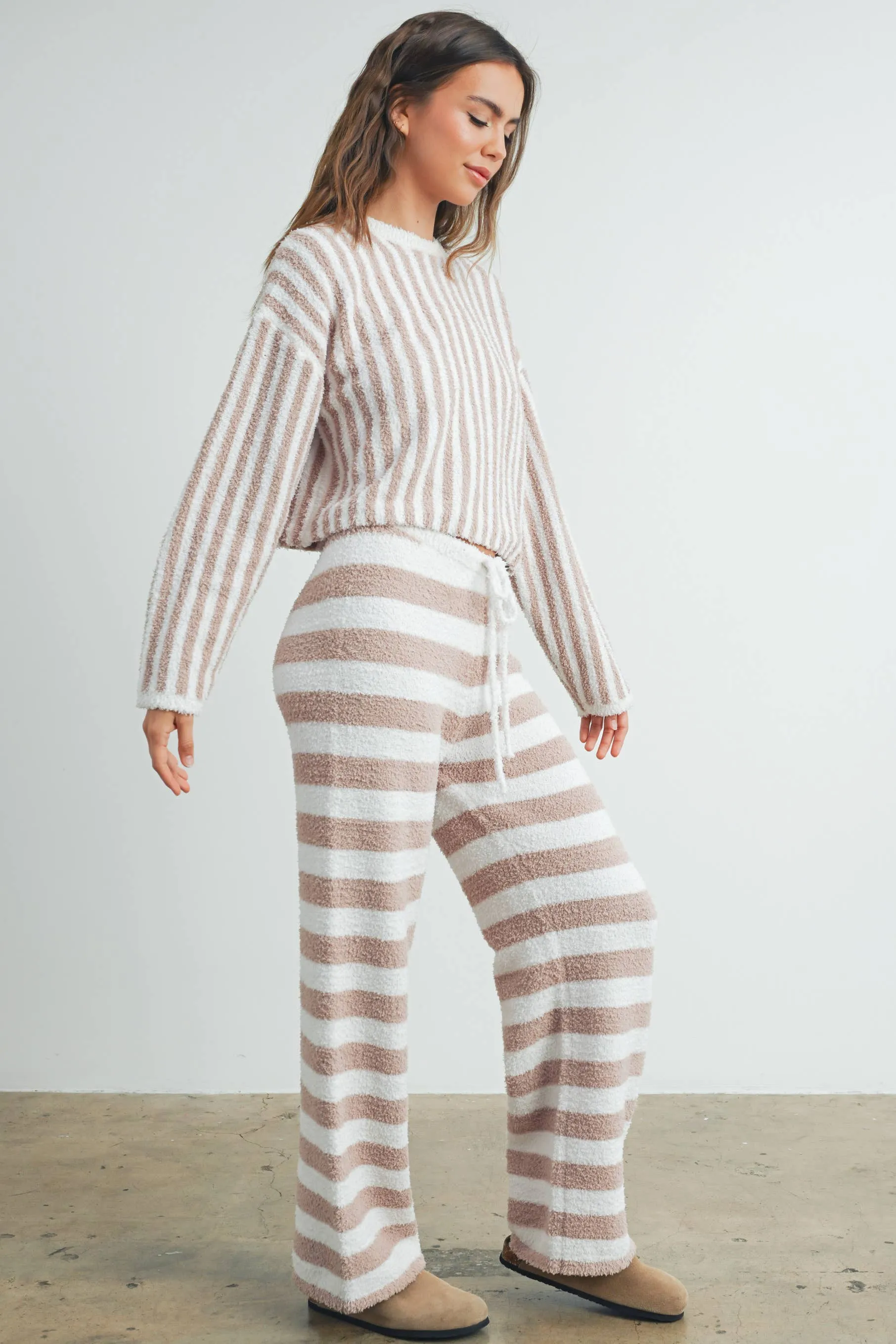 STRIPED DRAWSTRING PANTS