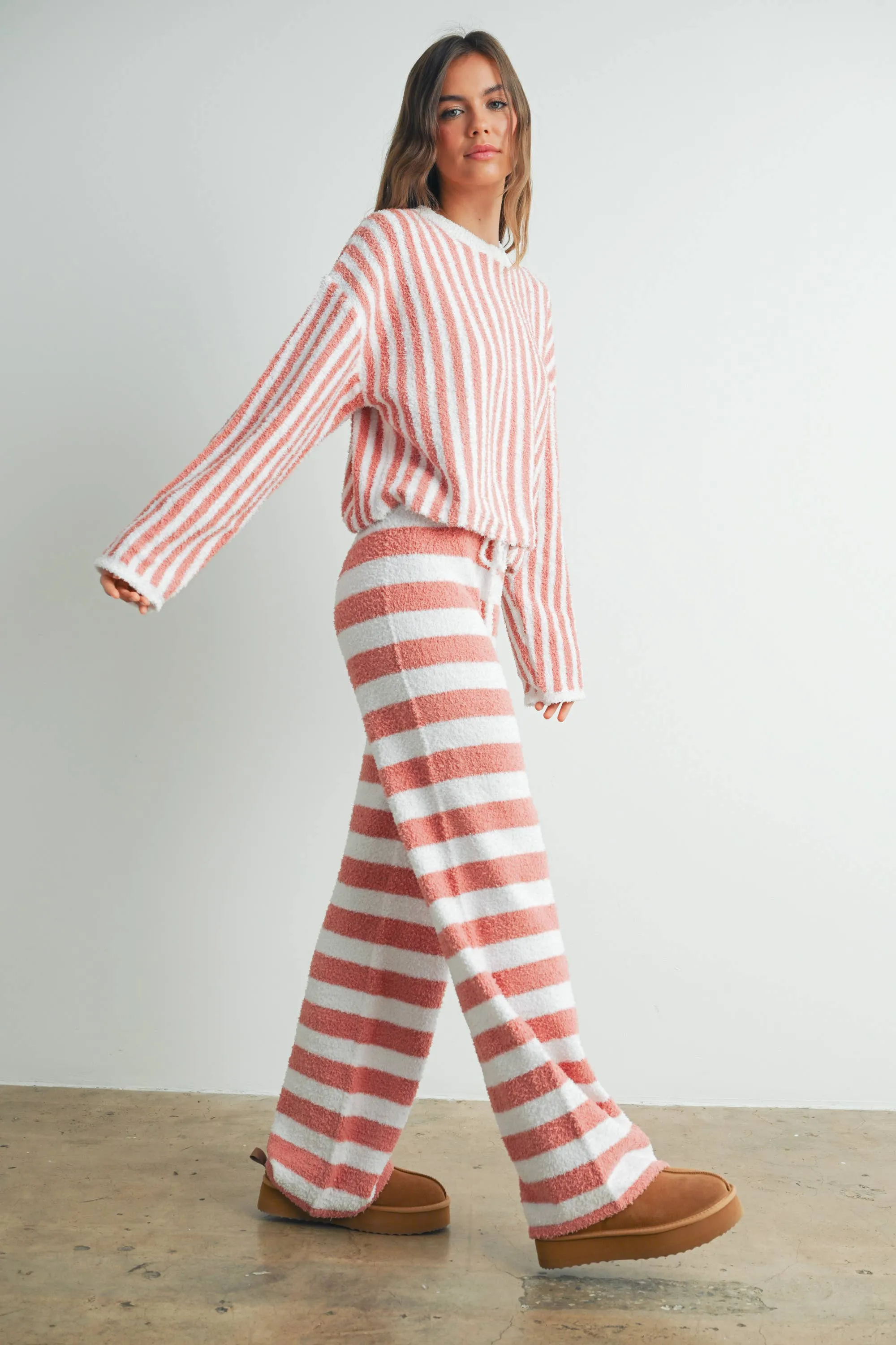 STRIPED DRAWSTRING PANTS