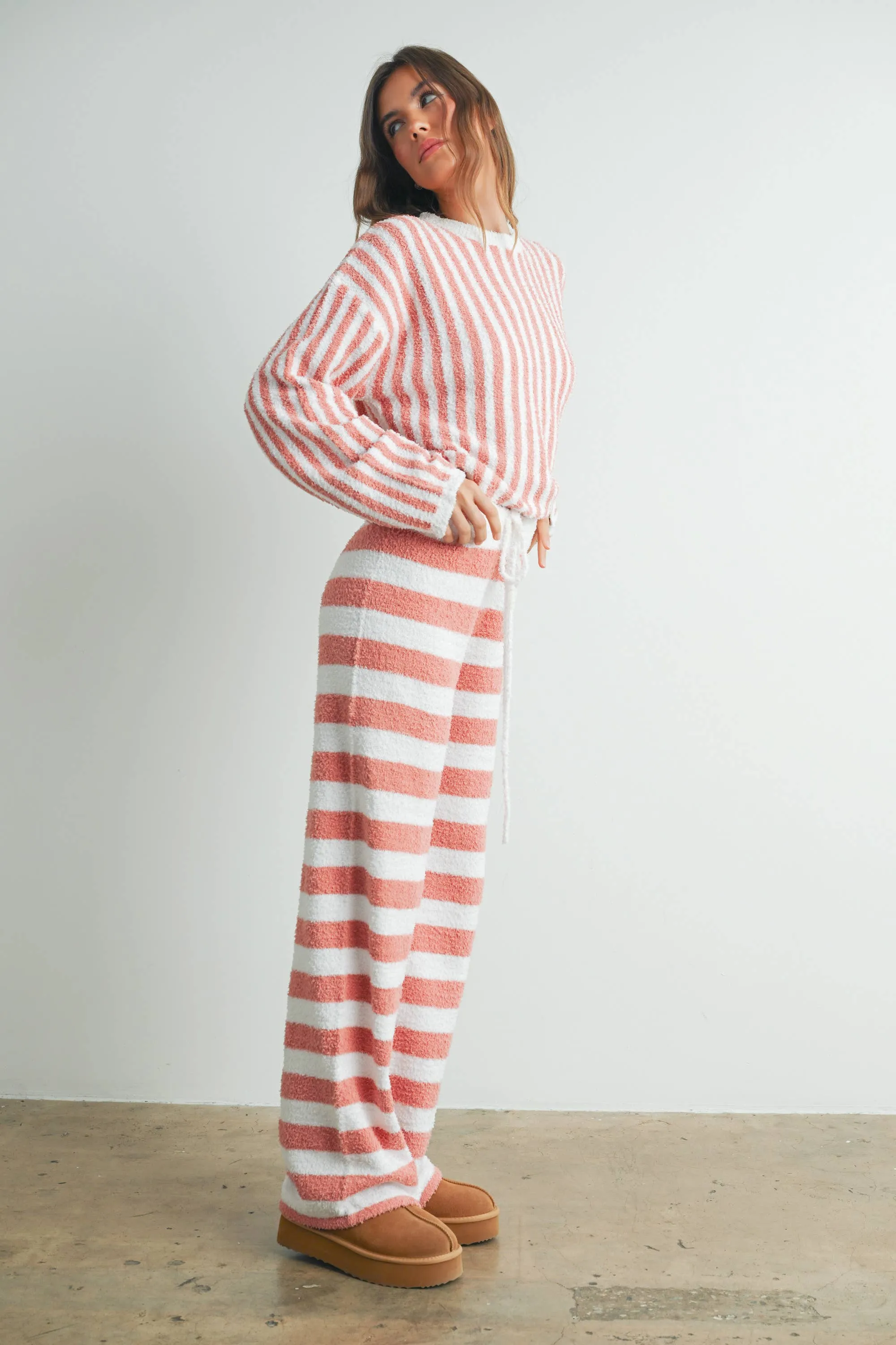 STRIPED DRAWSTRING PANTS