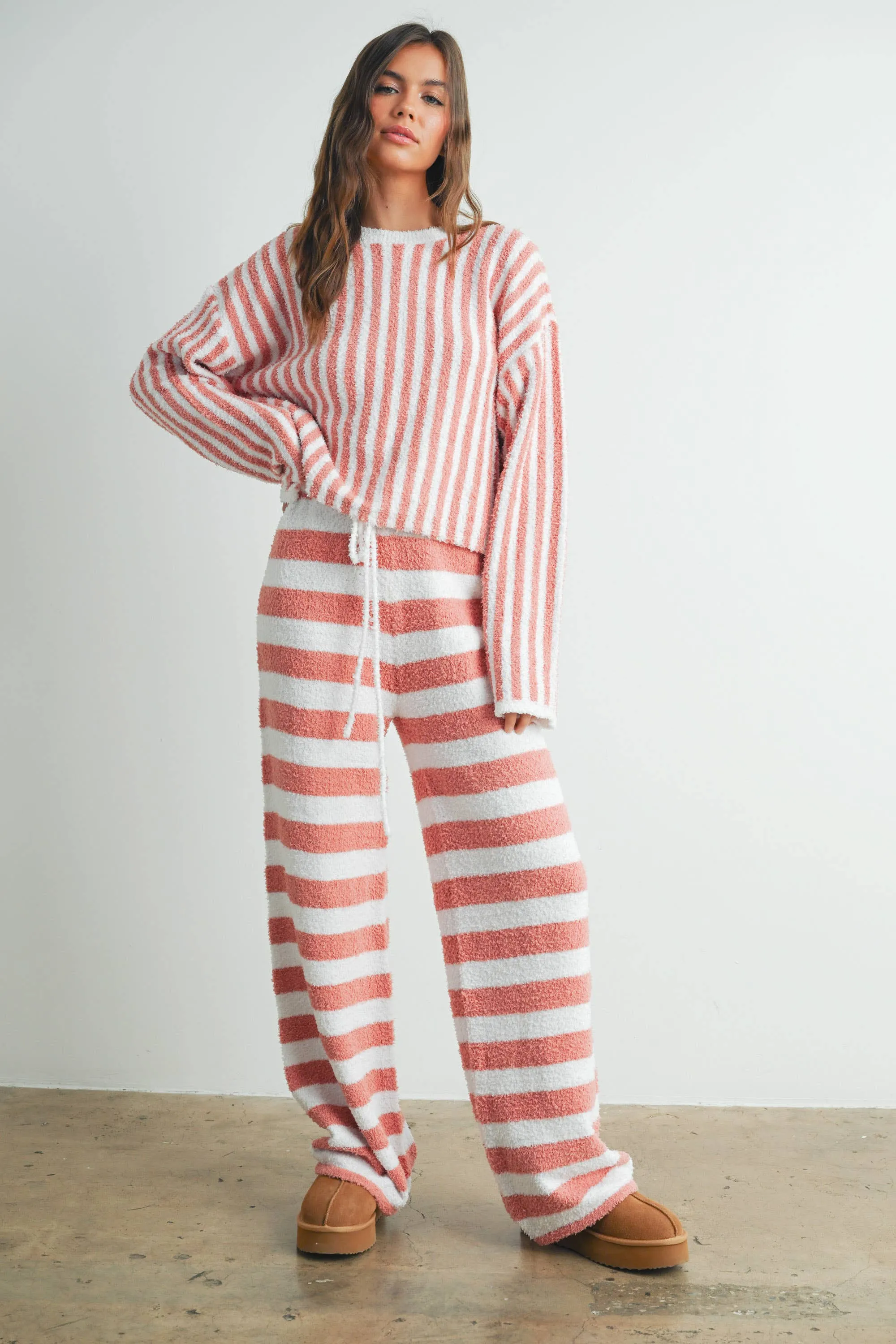 STRIPED DRAWSTRING PANTS