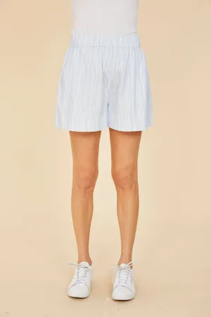 Striped Elastic Waist Shorts