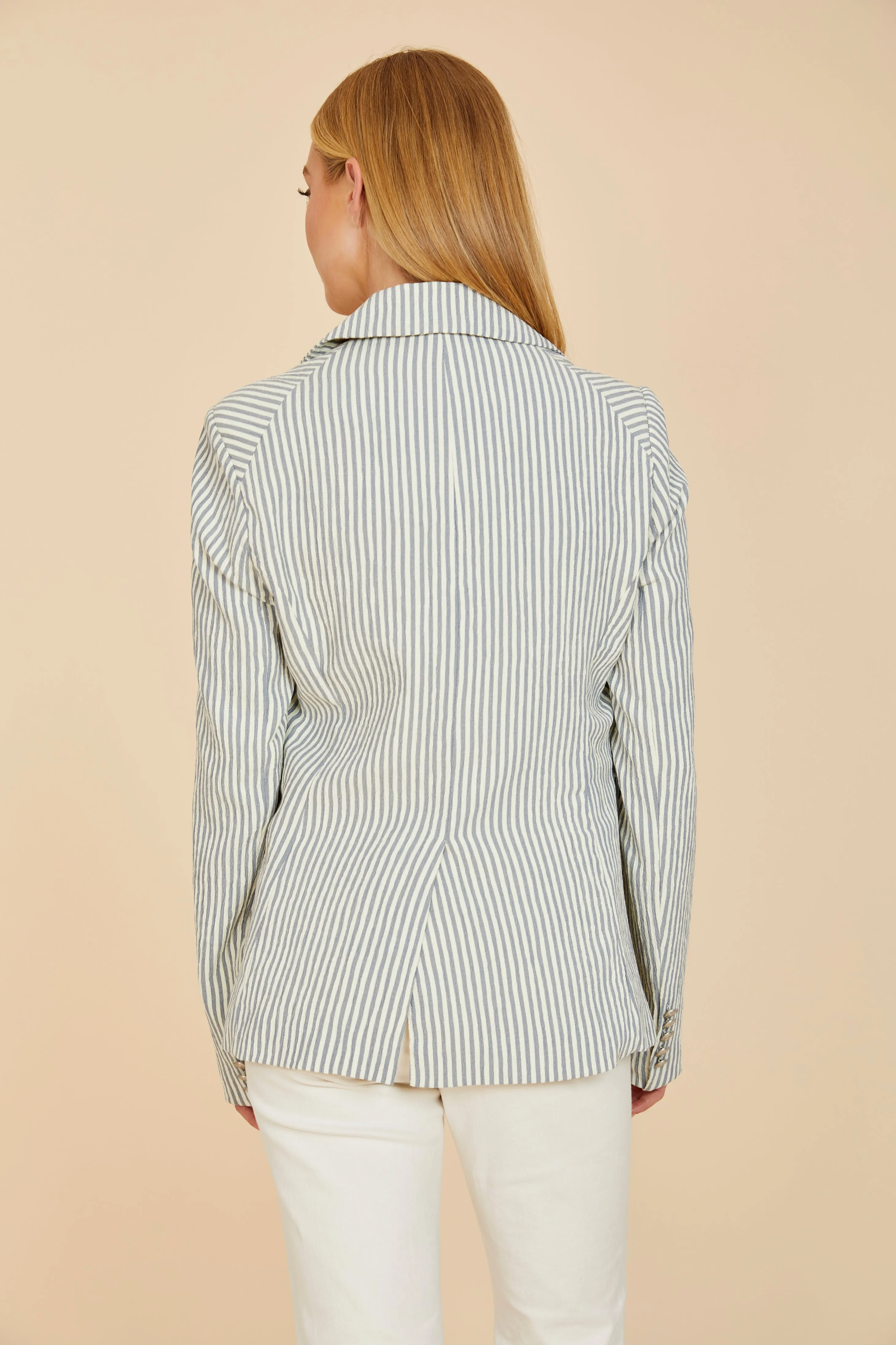 Striped Seer Sucker Blazer