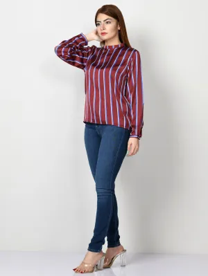 Striped Silk Top