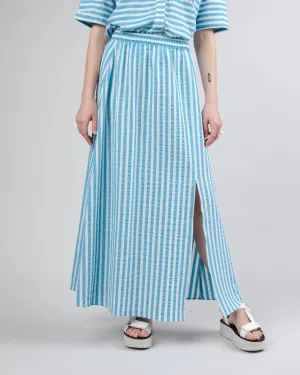 Stripes Long Skirt Blue