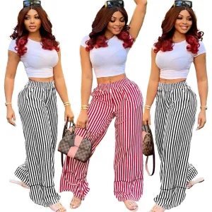 Stripes Wide Leg Trousers