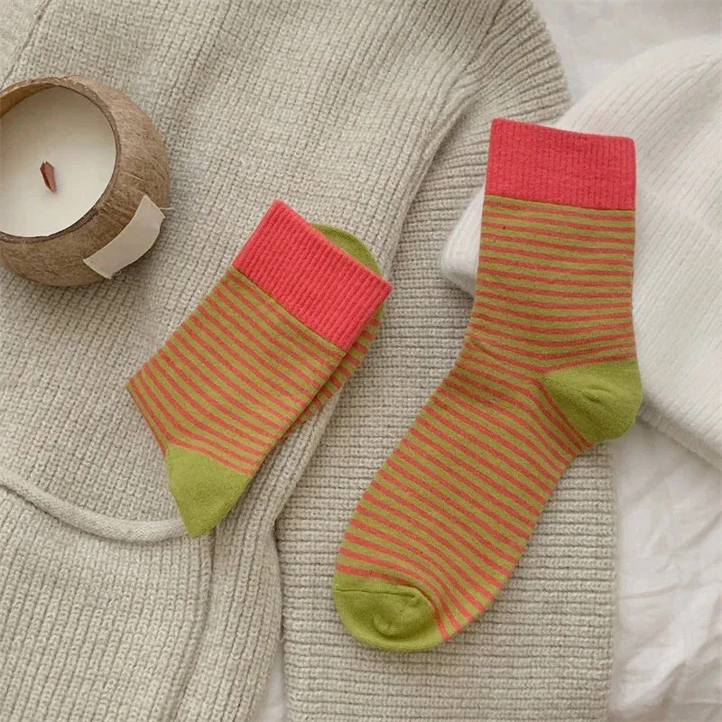 Stripped Cotton Socks