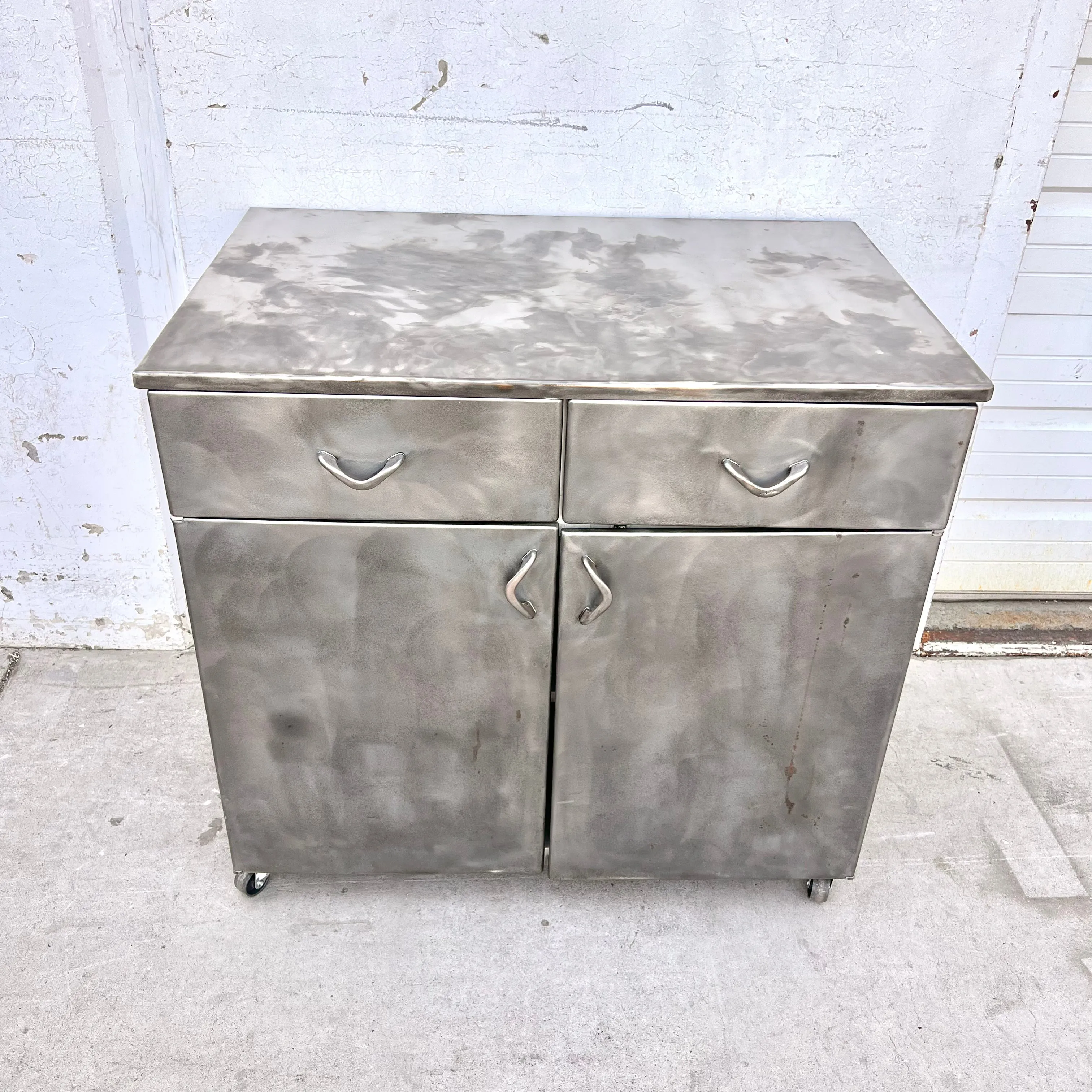 Stripped Industrial Metal Cabinet