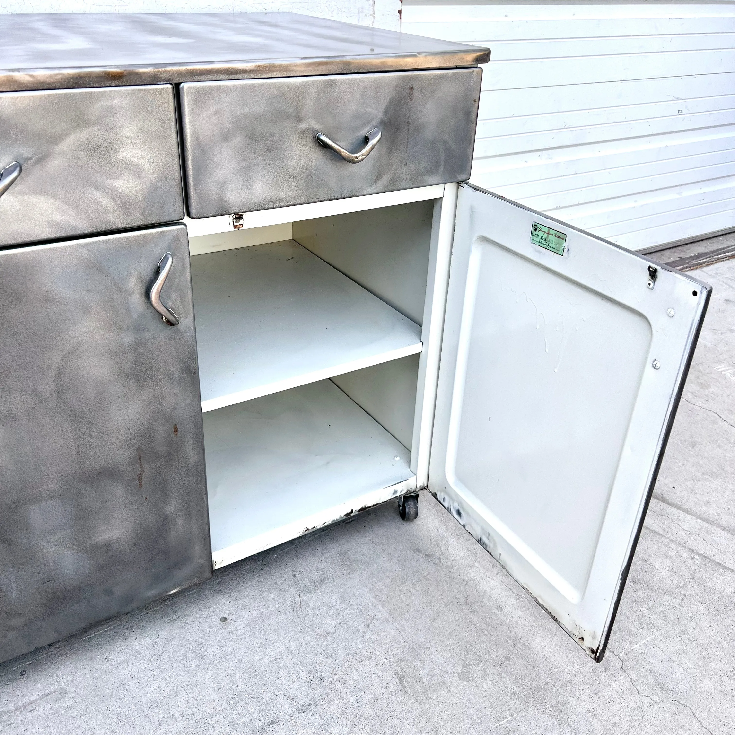 Stripped Industrial Metal Cabinet