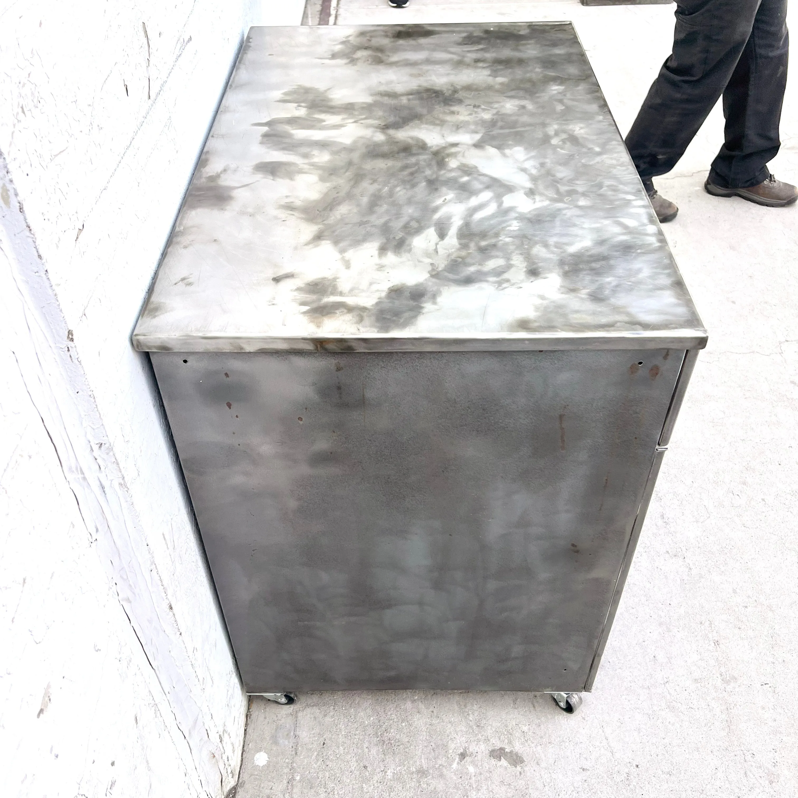 Stripped Industrial Metal Cabinet