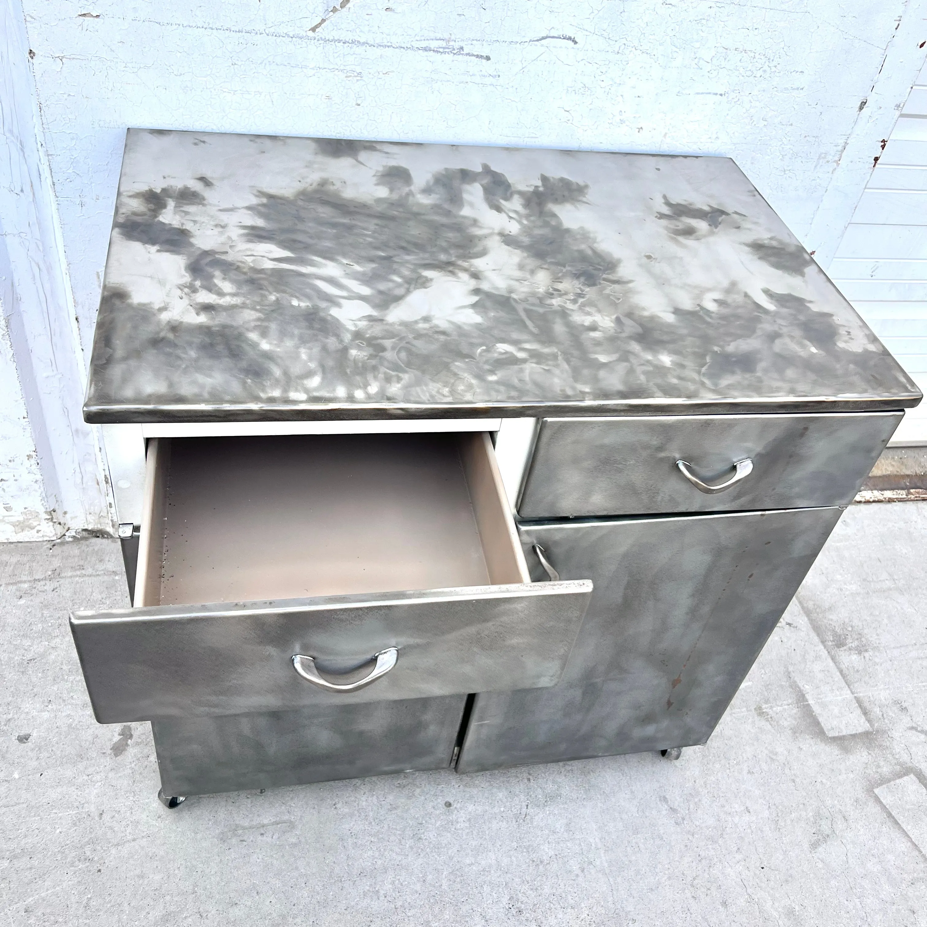 Stripped Industrial Metal Cabinet