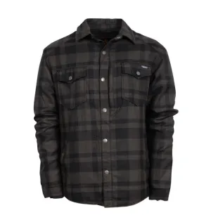 STS Ranchwear Mens Trapper Gray/Navy Plaid 100% Polyester L/S Shirt