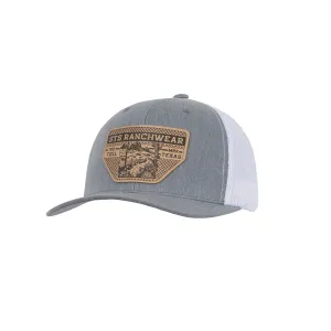 STS Ranchwear Unisex Basketweave Patch Heather Gray Cotton Blend Baseball Cap