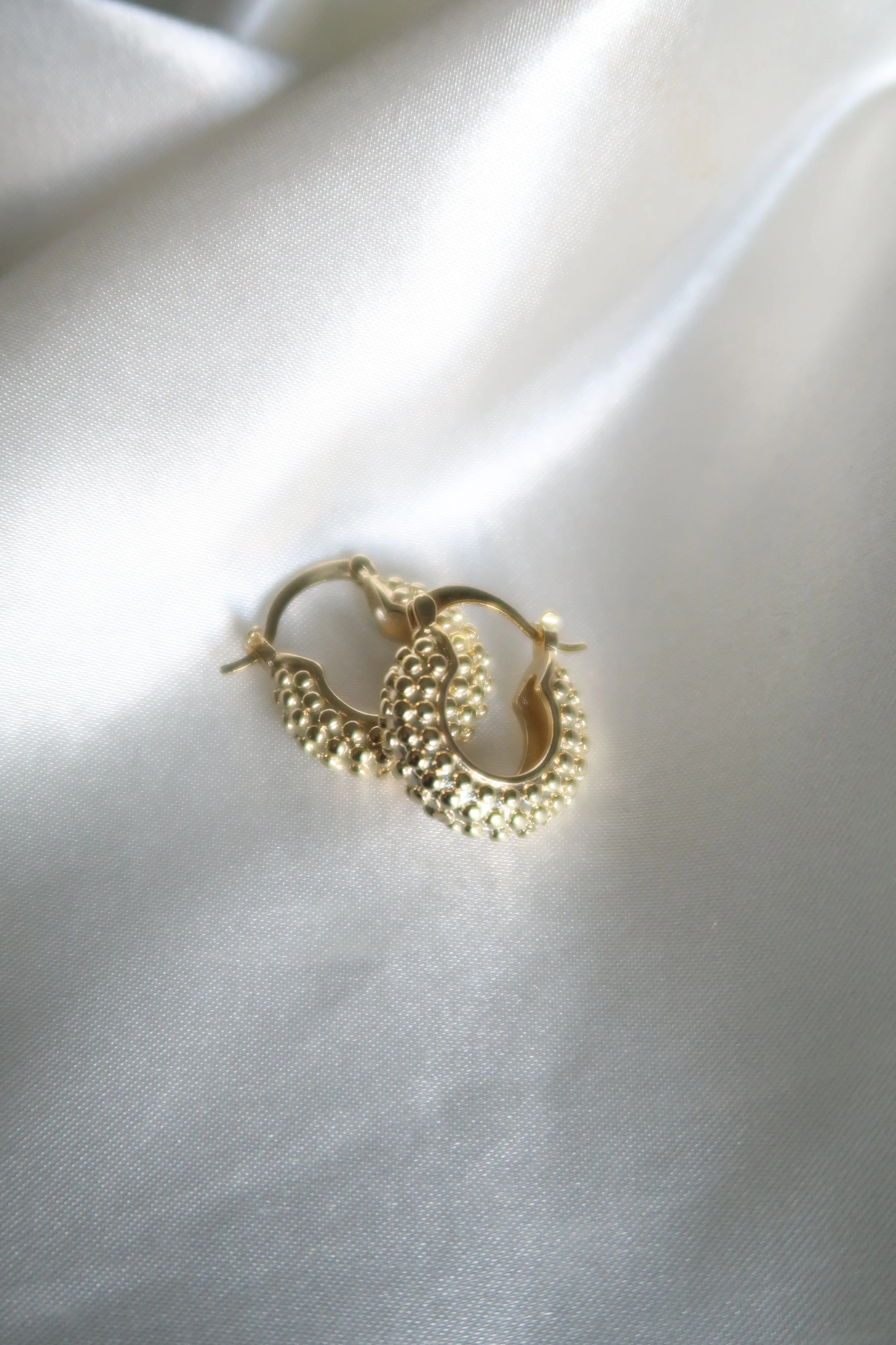 Studded Small Hoops