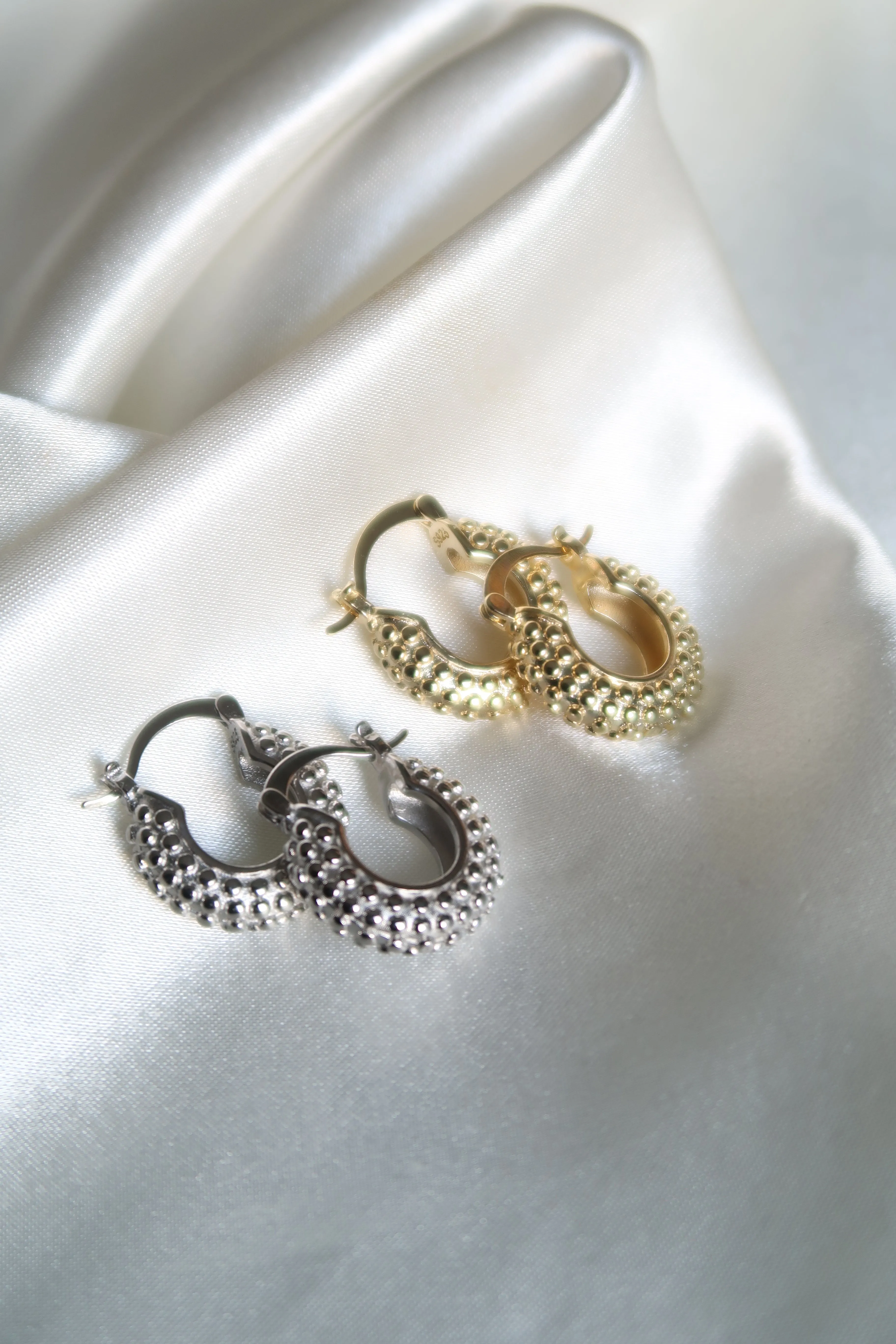 Studded Small Hoops