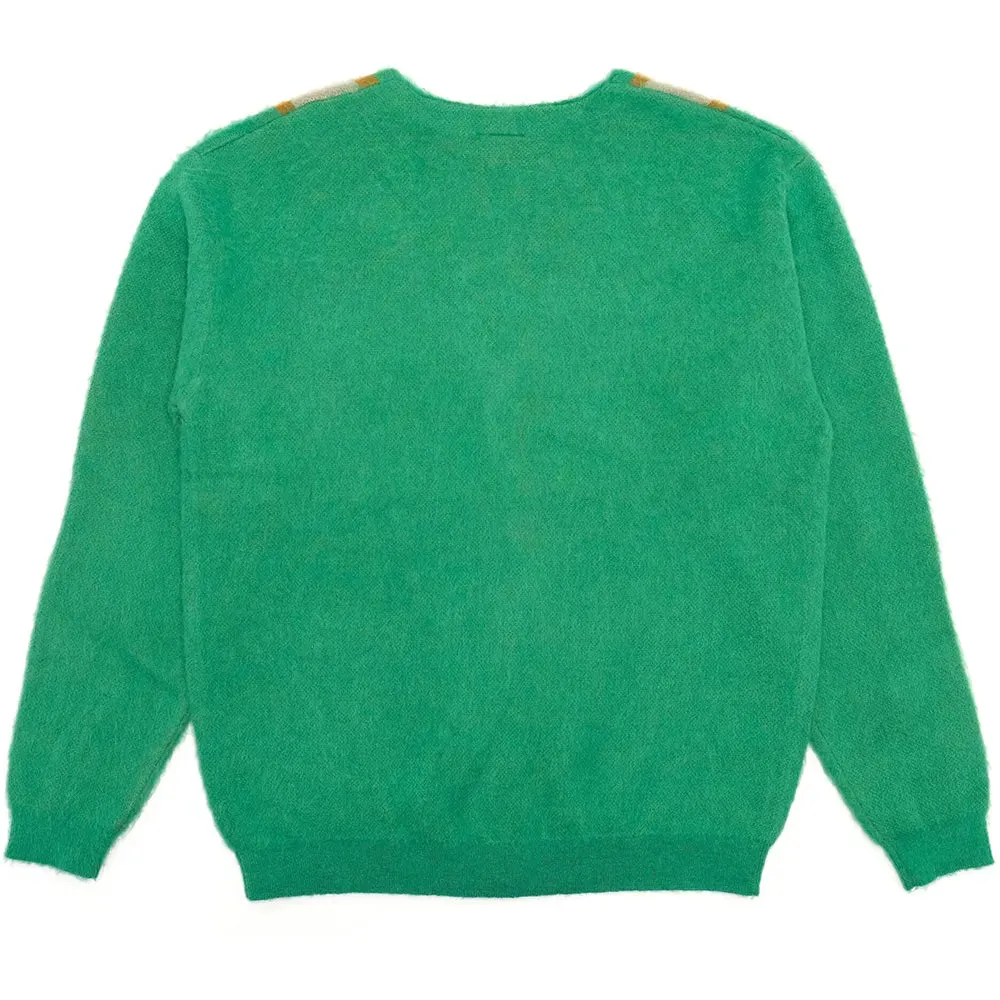 Students Golf Ellis Mohair Cardigan - GREEN