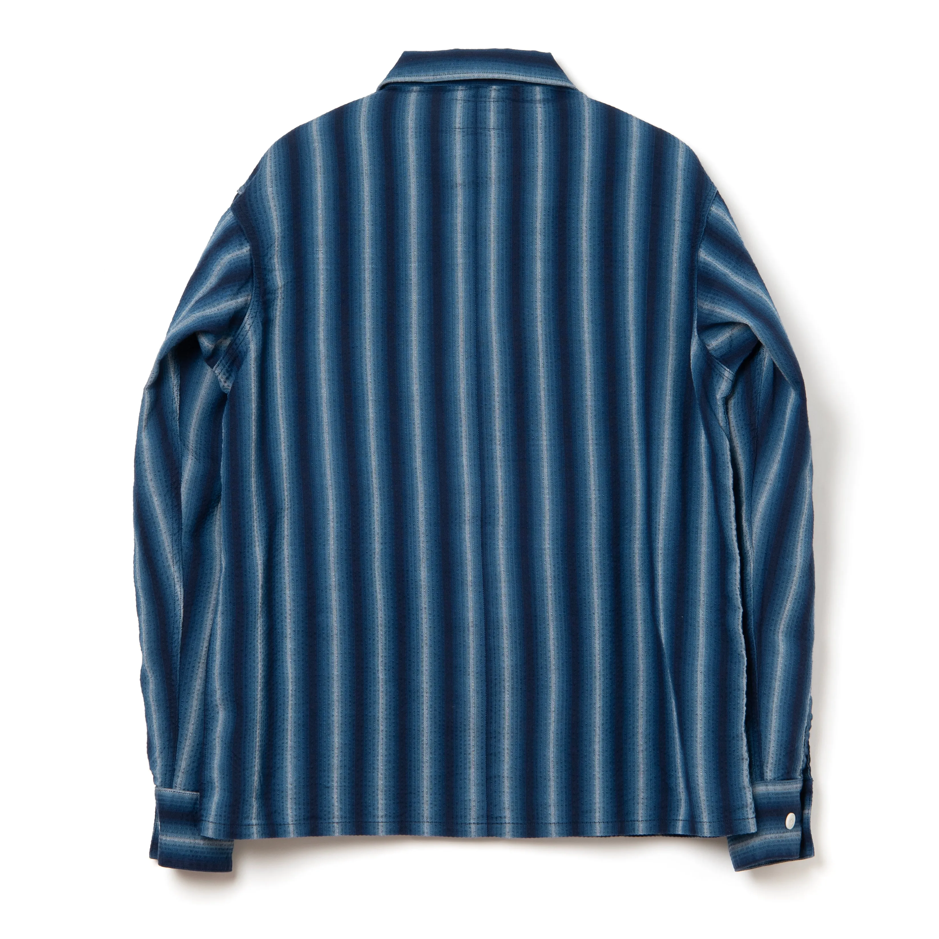 Studio D'Artisan "Awa-Ai" Natural Indigo Shijira Stripe Shirt