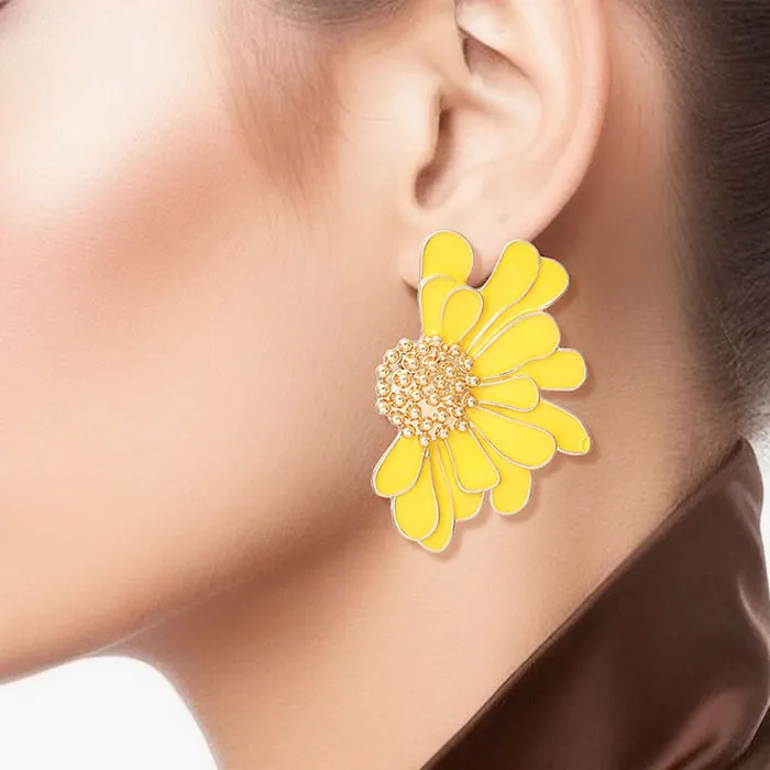 Studs Tropical Flower Earrings for Women