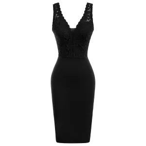 Stunning Figure Hugging Bodycon Sleeveless Perfect Little Black Dress