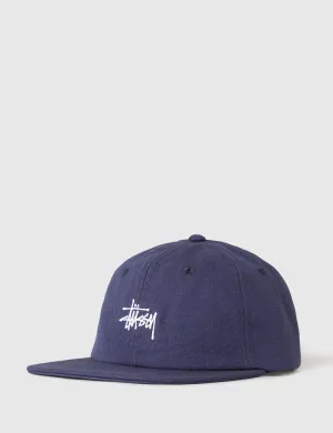 Stussy Smooth Stock Canvas Cap - Navy Blue