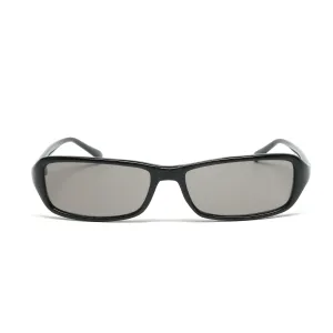 //Style 21// Deluxe Vintage 90s Rectangle Frame Sunglasses - Black